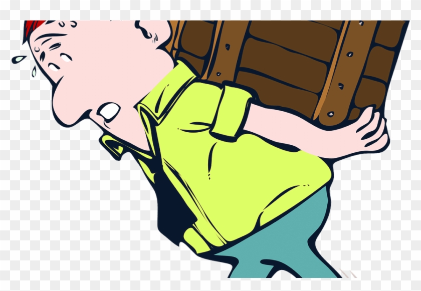 Moving Day Can Be A Day Of Kindness To You And The - Man Carrying Heavy Load Clipart #1357614
