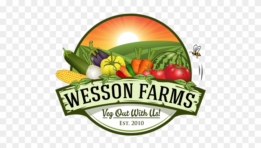 Clip Art Library Download Wesson Farms Drinking Plenty - Fruits And Vegetables Logo #1357717
