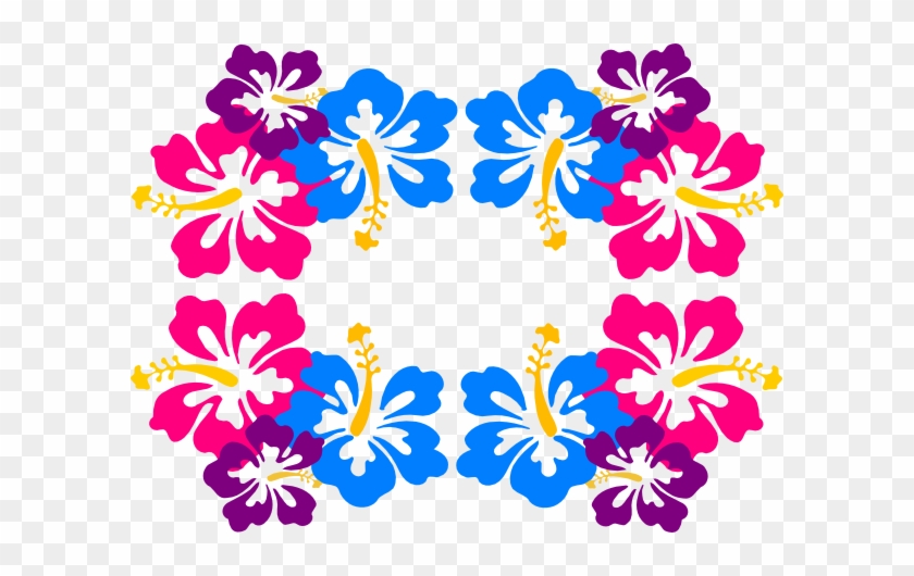 Free Hibiscus Border Png - Flowers Clip Art Hawaiian Boarders #1357743