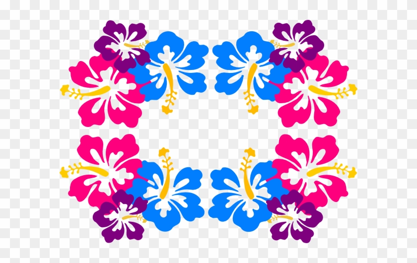 Free Hibiscus Border Png - Flowers Clip Art Hawaiian Boarders #1357743
