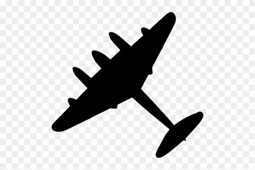 Aircraft Vector Military - War Plane Silhouette Png #1357755