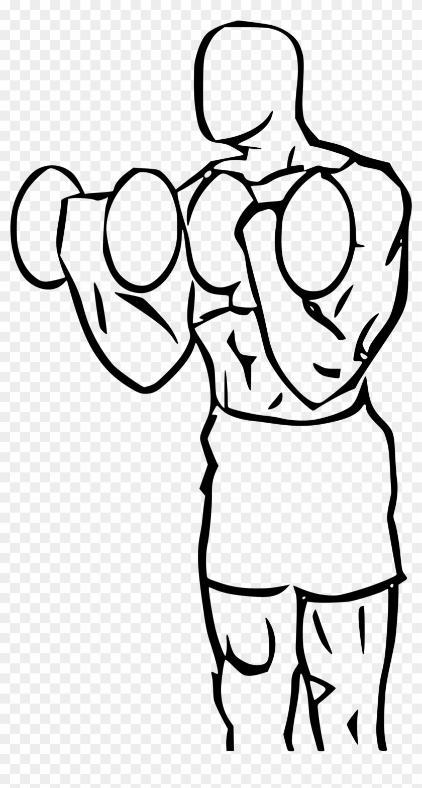Biceps Drawing Cartoon Clip Art Royalty Free Download - Squat #1357777