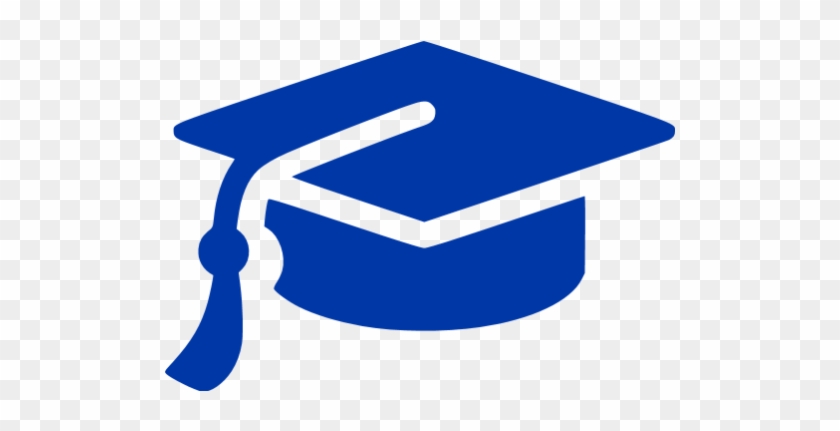 Royal Azure Blue Graduation Cap Icon - Blue Graduation Hat Png #1357905
