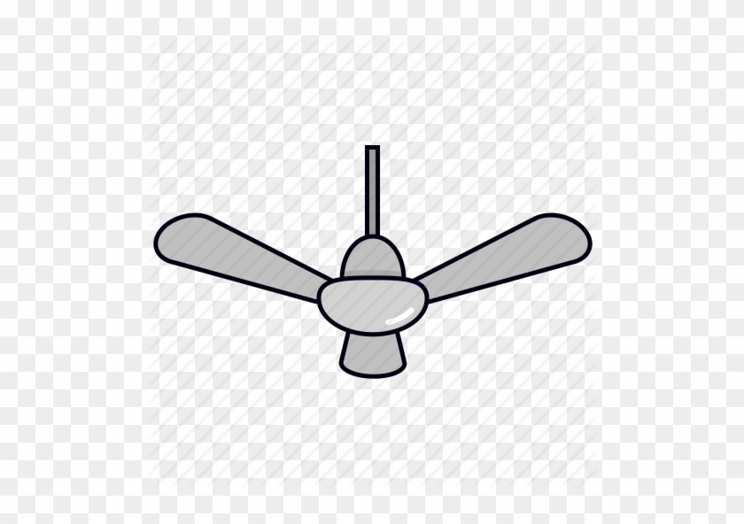 Outline Image Of Fan Clipart Ceiling Fans Clip Art - Ceiling Fan Icon Png #1358116