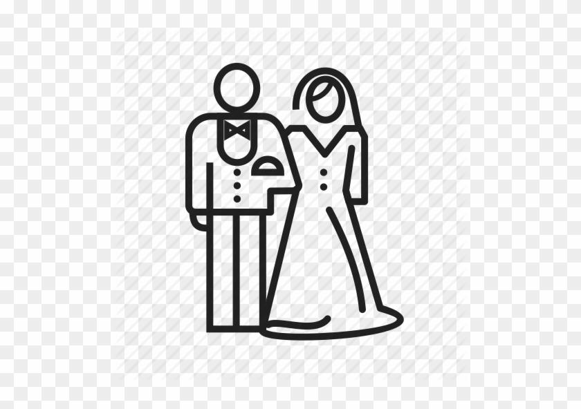 Vector Graphics Clipart Bridegroom Wedding - Bride And Groom Icon #1358120