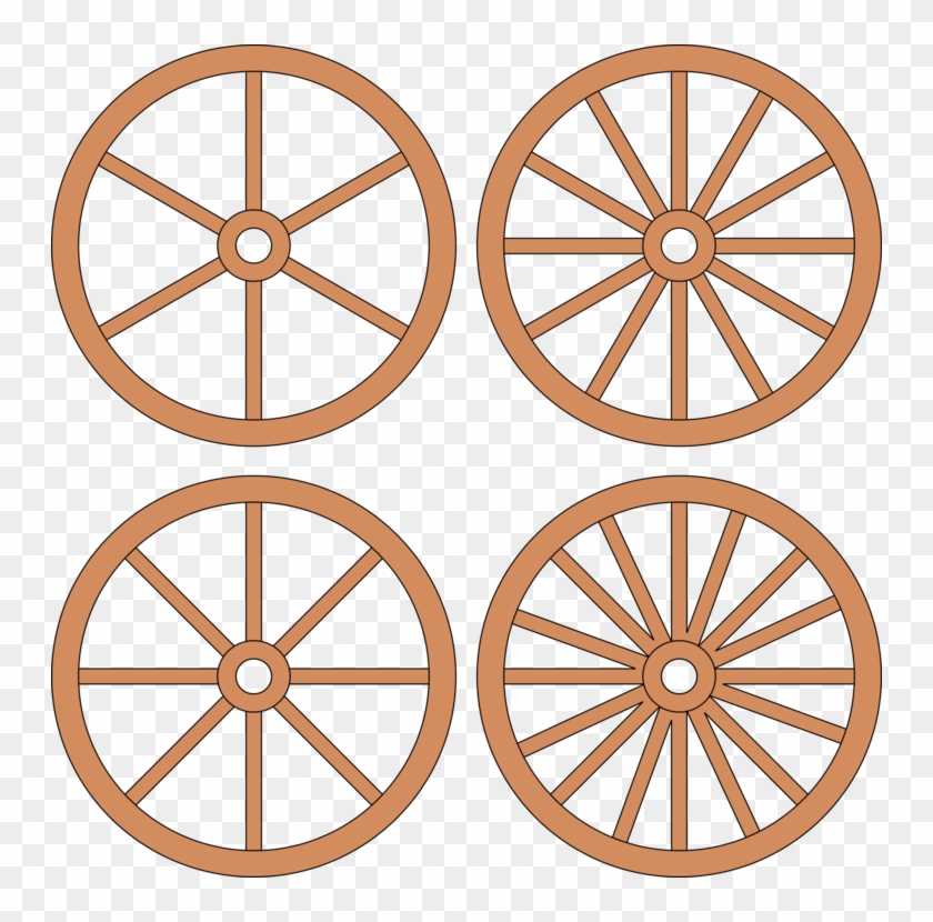 Covered Wagon Cartwheel Drawing - Clipart Wagon Wheel #1358127
