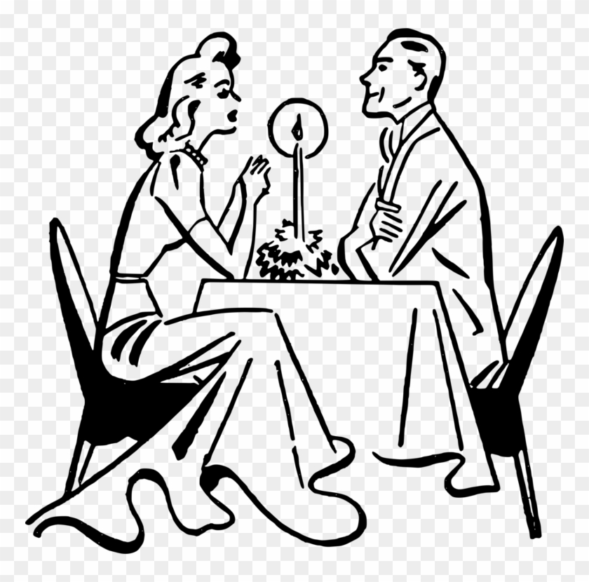 Clip Art Couples Dating Drawing Romance Dinner - Couple Dinner Clip Art #1358175