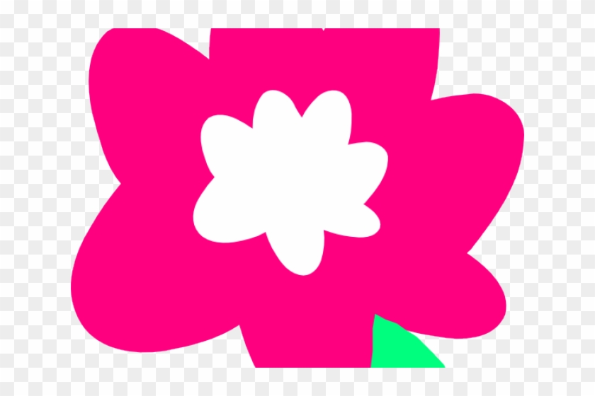 Pink Flower Clipart Realistic Cartoon - Pink Cartoon Flower #1358199