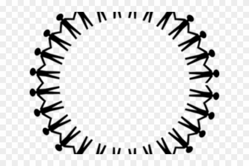 Chain Clipart Circle - People Holding Hands Clipart Transparent #1358218