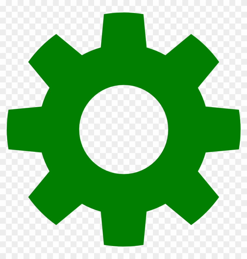 Computer Icons Gear Download Symbol - Green Gear Icon Png #1358344