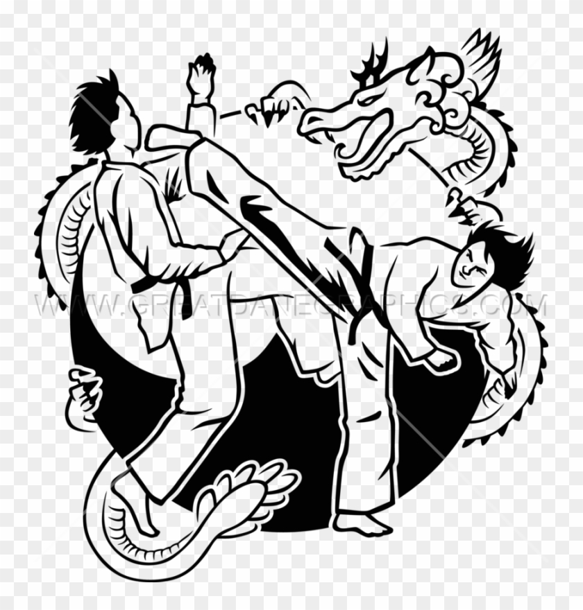 Pin Taekwondo Clip Art - Imagenes De Taekwondo En Blanco Y Negro #1358362