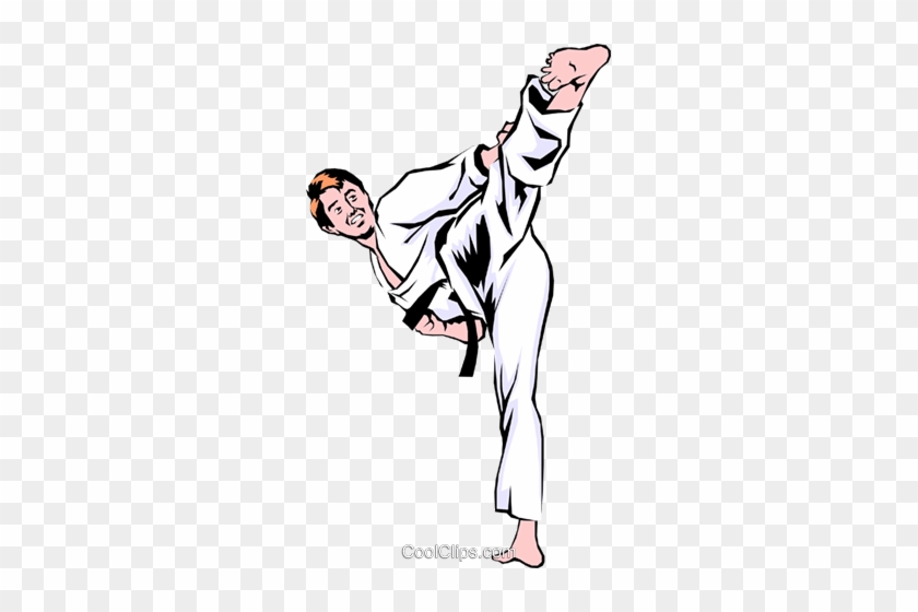 Martial Artist Kicking Royalty Free Vector Clip Art - Cafepress Jew Jitsu Baby Blanket #1358398