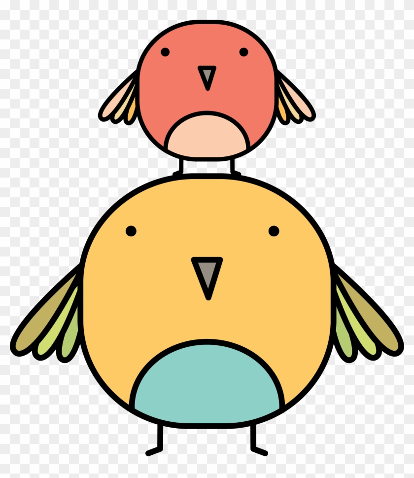 Birds ‿✿⁀○ Digital Stamps, Bird Cage, Clip - Thinking Clipart #1358501