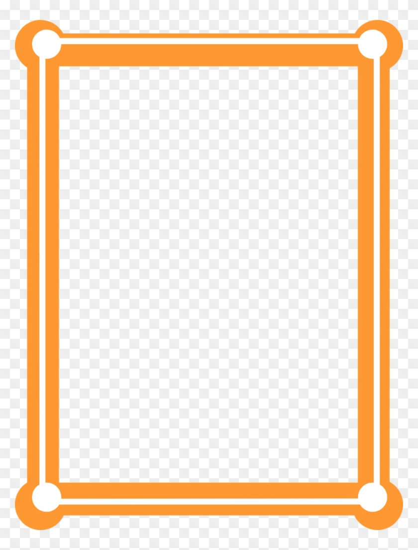 Orange Floral Border Transparent Image1 - Orange Borders And Frames #1358542