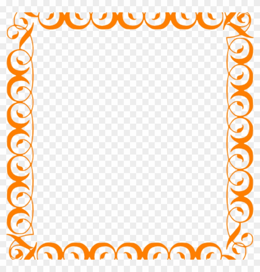 Elegant Border Clipart Orange Elegant Border Clip Art - Girl Scout Border Clip Art Free #1358543