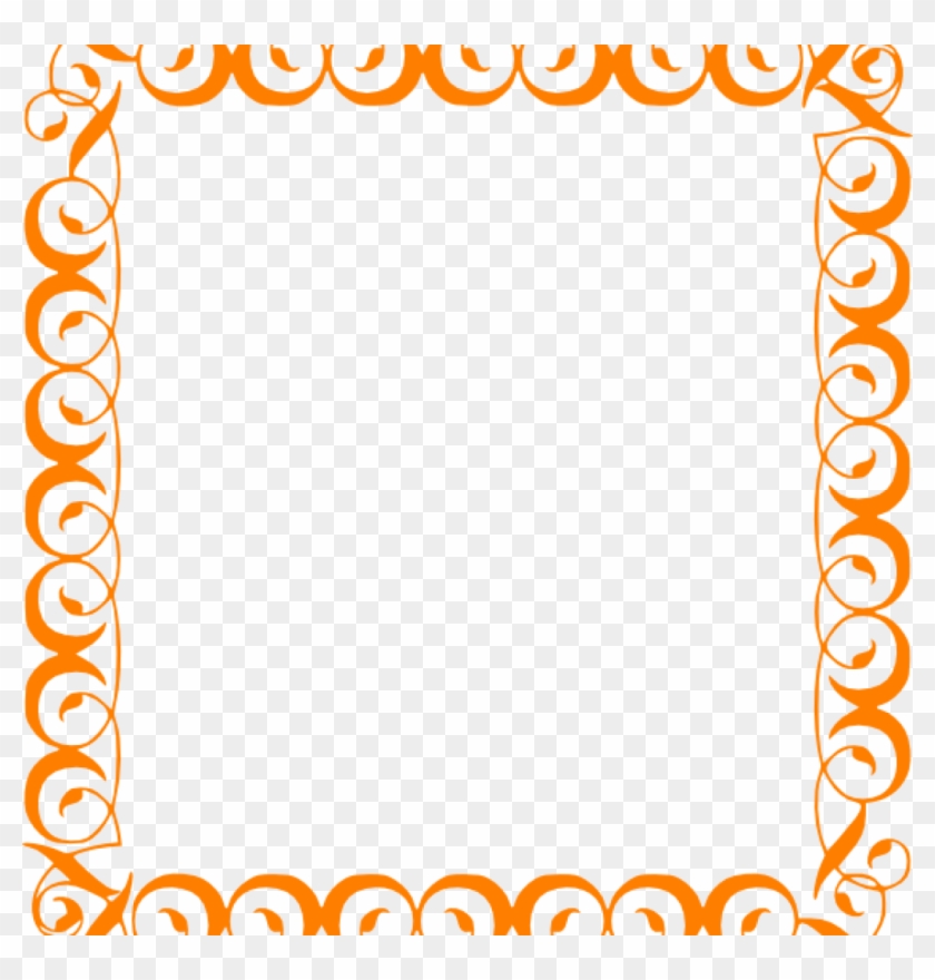 Elegant Border Clipart Orange Elegant Border Clip Art - Girl Scout Border Clip Art Free #1358543