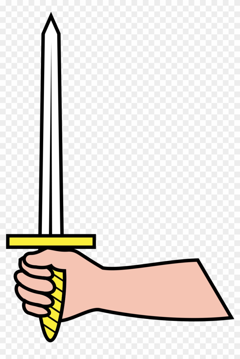 Dagger Clipart Hand Holding - Hand Holding Sword Clipart #1358602