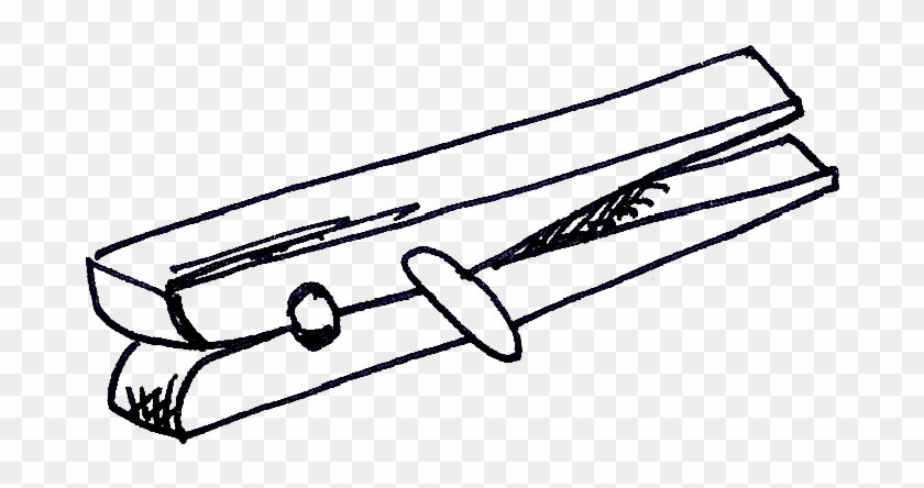 Clip Art Library Download Clothespin Clipart Black - Clothespin Clipart Black And White #1358603