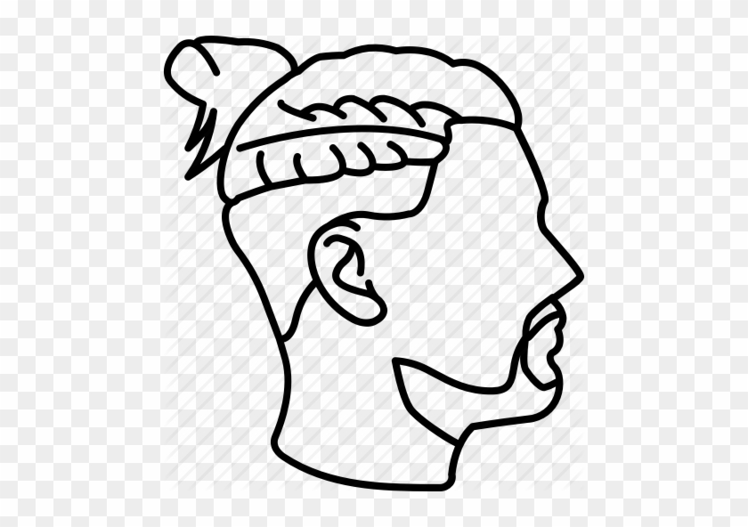 Freeuse Library Bun Drawing Outline - Fade Haircut Drawing #1358651