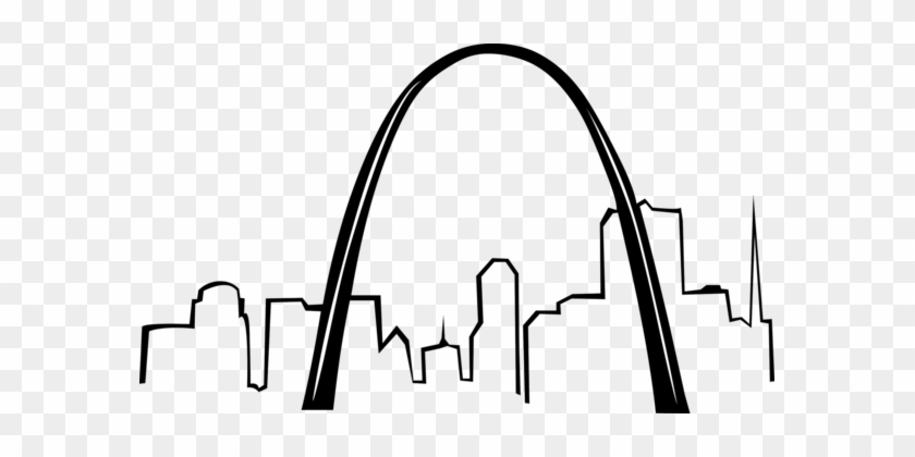 Gateway Arch Computer Icons Drawing Gothic Architecture - St Louis Arch Clip Art #1359067