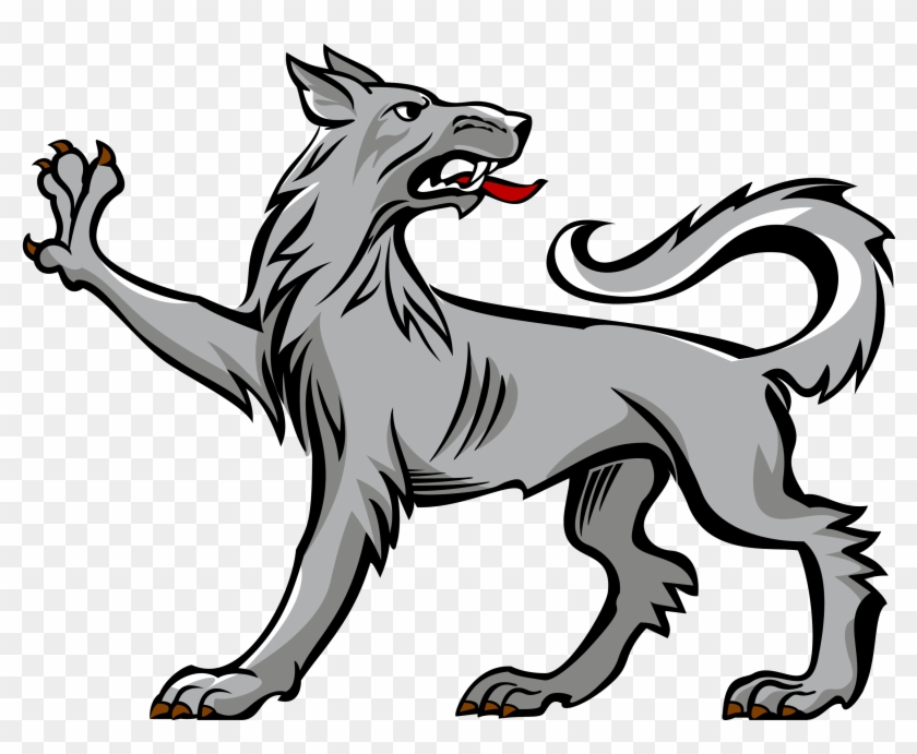 Wolf Clipart Heraldic - Wolf Coat Of Arms Png #1359215