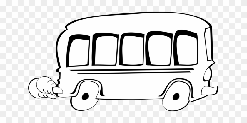 School Bus Bus Driver Cartoon Drawing - Bus Cartoon Black And White Png #1359249