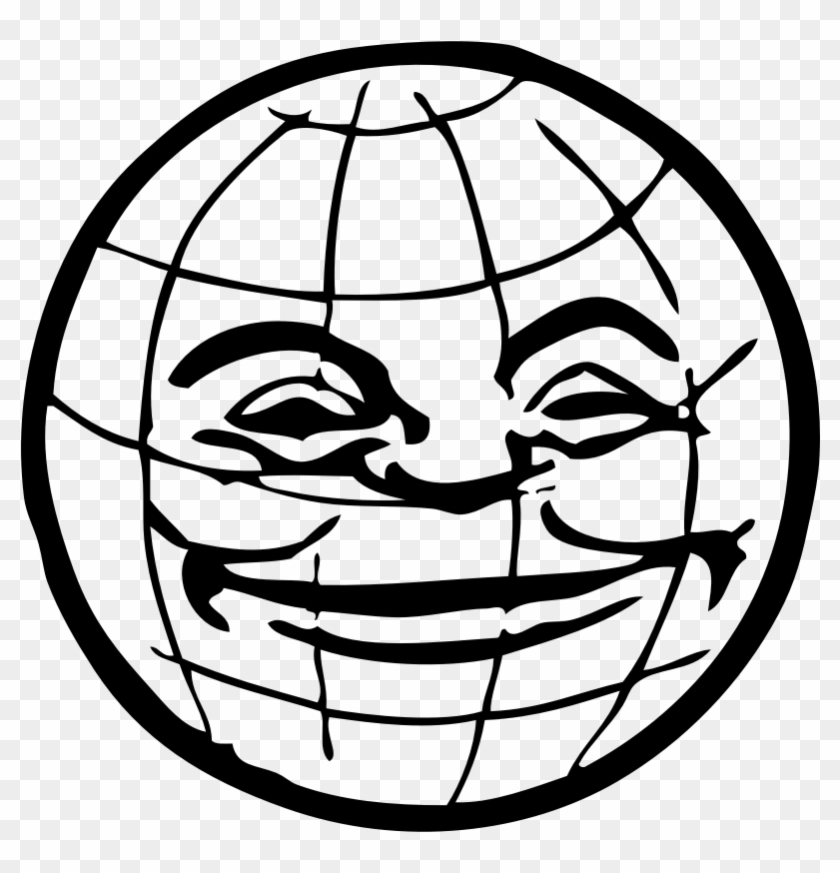 Clipart - Grinning Globe - Globe With Human Face #1359445