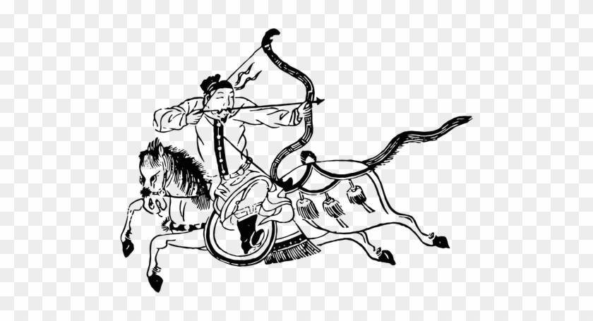 Chinese Clip Art - Chinese Horse Archer Drawings #1359457