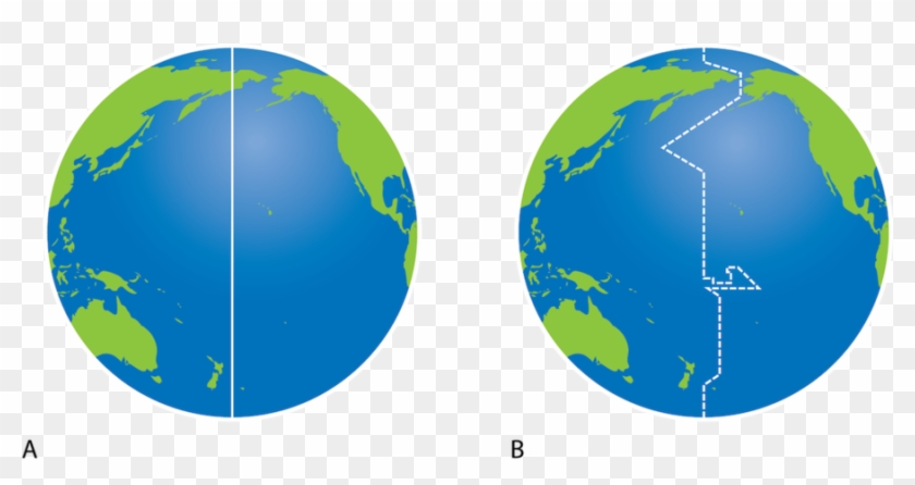 180 Меридиан Clipart 180th Meridian Western Hemisphere - Globe International Date Line #1359505