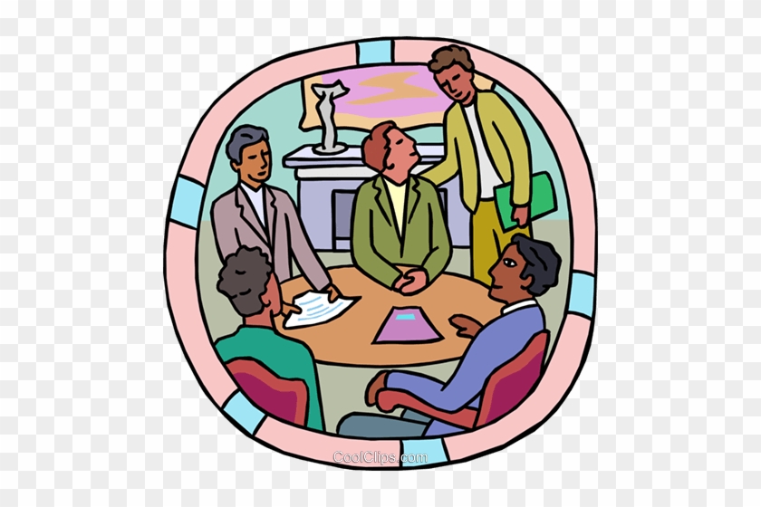 Boardroom Meeting At Conference Table Royalty Free - Meeting #1359633