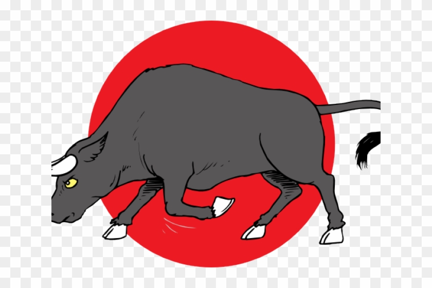 Ox Clipart Charge - Animated Bull #1359646