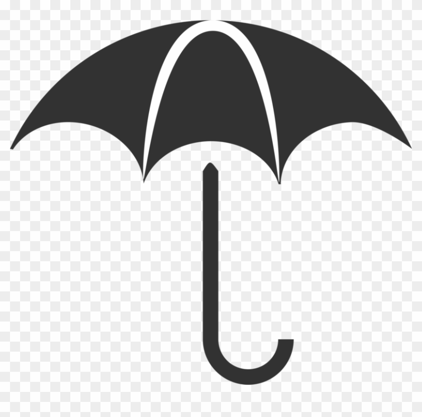 Umbrella Computer Icons Drawing Black And White - Umbrella Png Vector #1359672