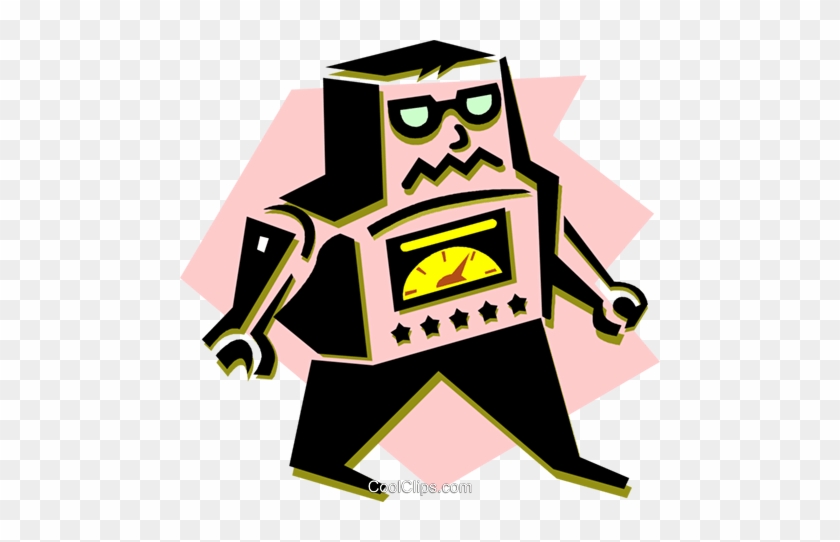 1950's Robot Royalty Free Vector Clip Art Illustration - Robot #1359734