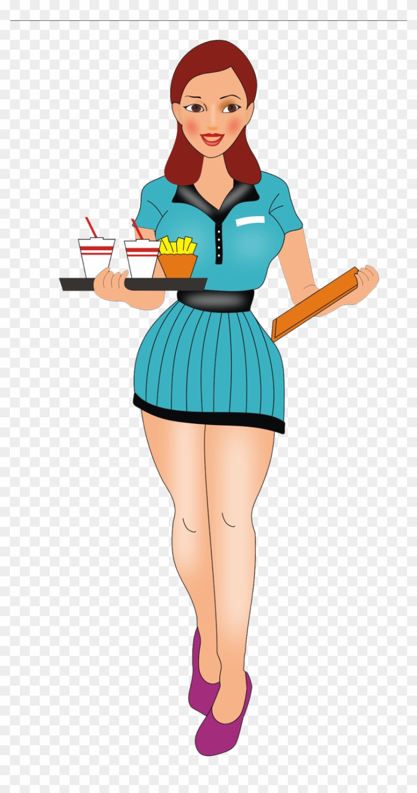 The Gallery For Gt Diner Waitress Cartoon 50s Car Clip - Waitress Cartoon Png #1359752