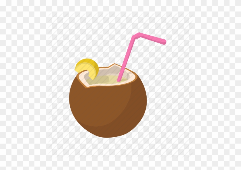 Cartoon Coconut Drink Clipart Coconut Water Cocktail - Cocktail Cartoon #1359878