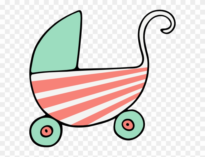 Mint Stroller Clip Art - Girl Baby Stroller Greeting Cards #1359953