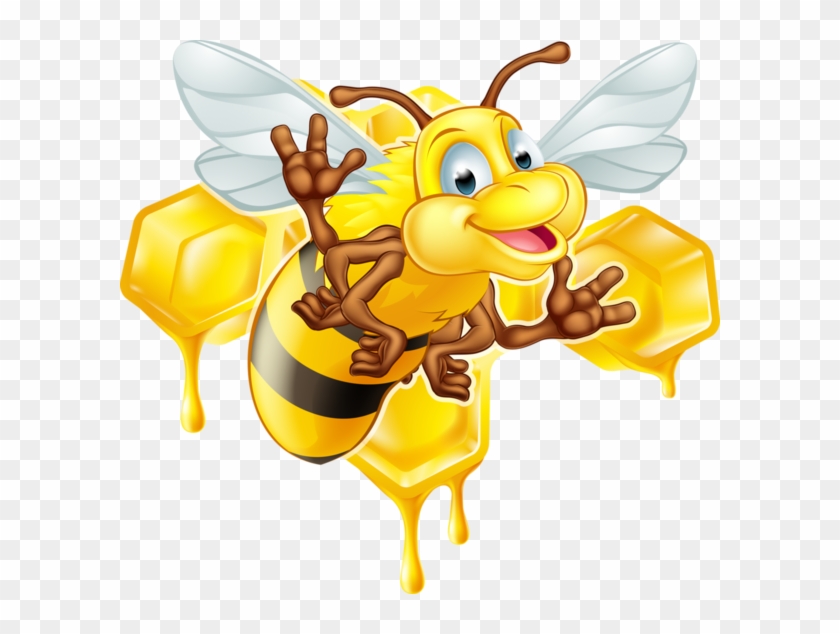 Honeycomb Wax Bee Cartoon Clipart Bee Honeycomb - Desenho De Zangão De Abelha #1360245