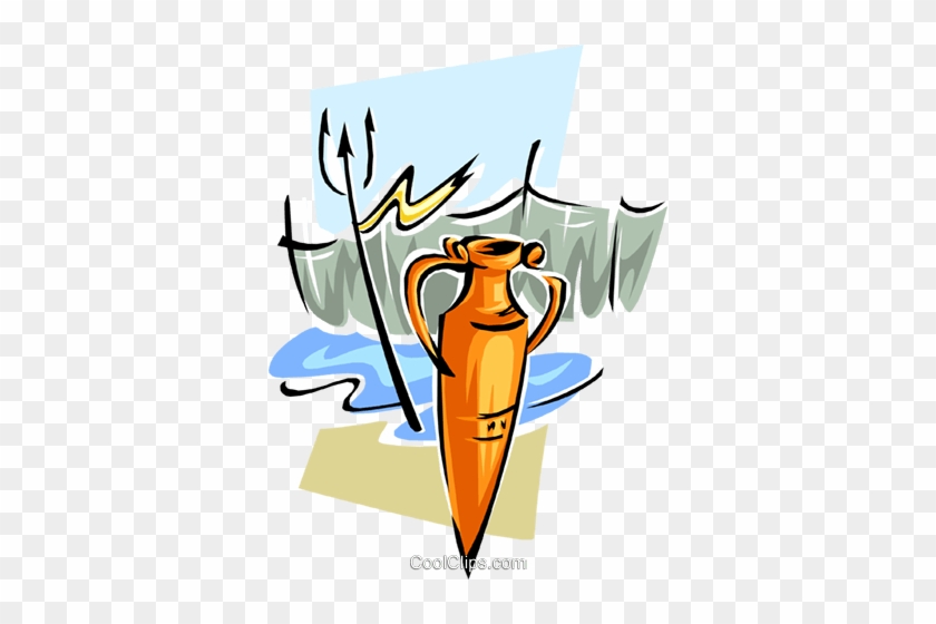 Urn Royalty Free Vector Clip Art Illustration - Urn Royalty Free Vector Clip Art Illustration #1360361