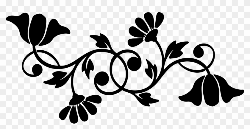 All Photo Png Clipart - Flower Png Floral Silhouette #1360467