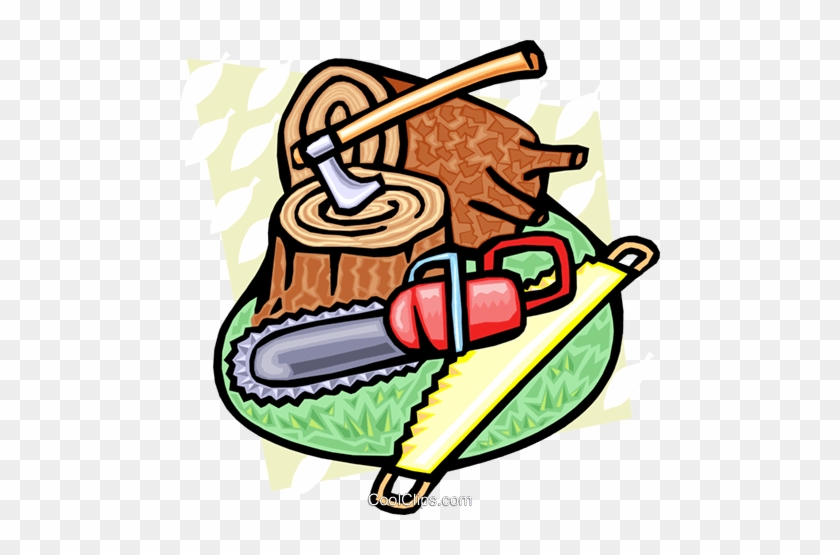 Logging Tools Royalty Free Vector Clip Art Illustration - Logging #1360500