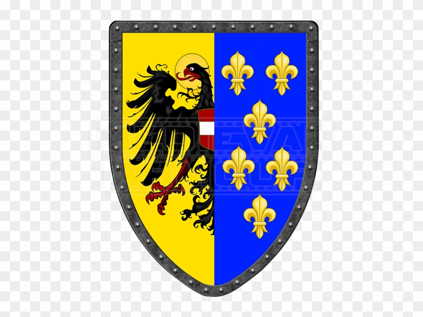 Charlemagne Steel Battle Shield - Banner Of The Holy Roman Empire Sticker #1360576