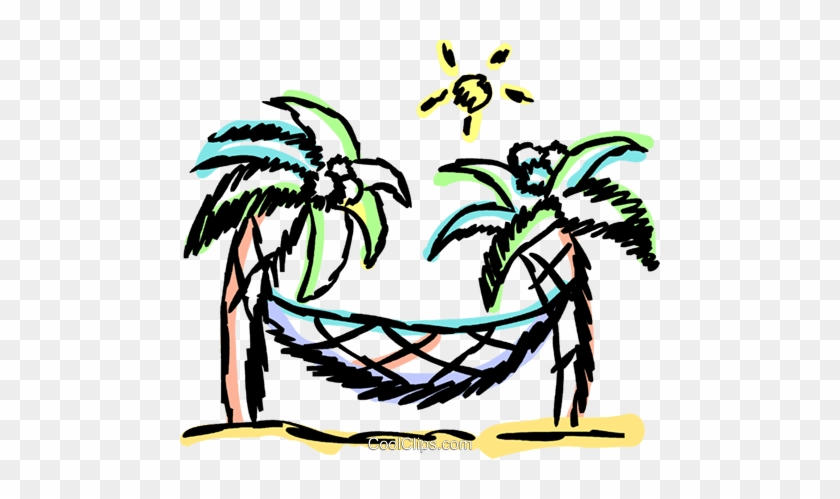 Relaxing At The Beach Royalty Free Vector Clip Art - Beach #1360677