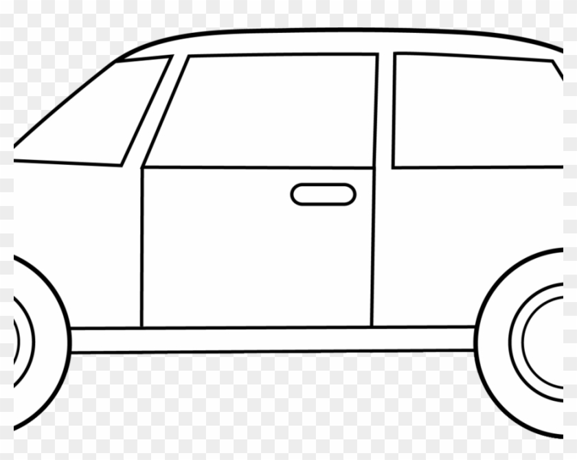 Clip Art Black And White Clipart Car Door Clip Art - Clipart Of Black N White Car #1360793