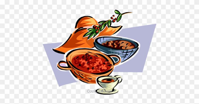 Harvested Bowls Of Food Royalty Free Vector Clip Art - Clip Art Comida #1360817
