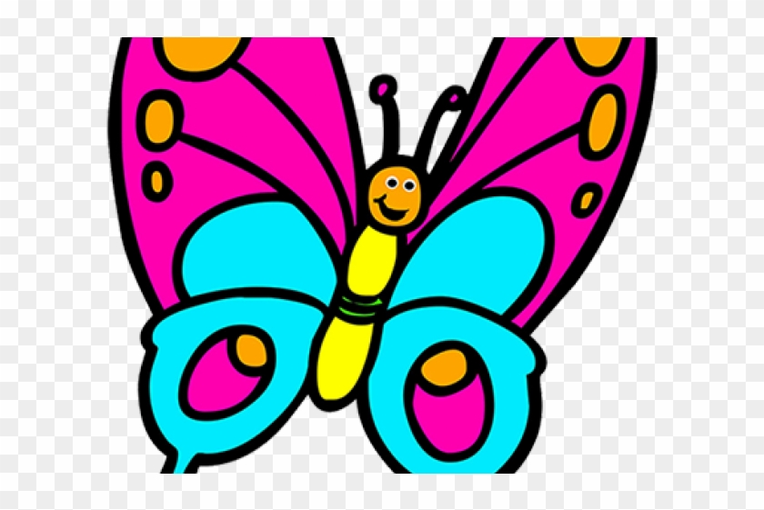 Rainbow Butterfly Clipart Light - Colouring Page Of Butterfly #1360870