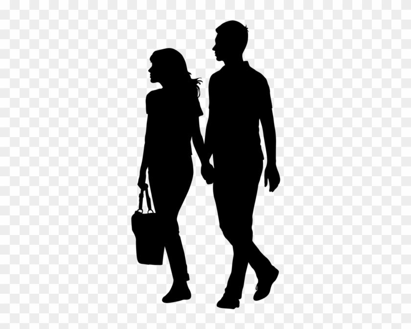 Clipart Freeuse Stock Holding Hands Couple Silhouette - Couple Holding Hands Clip Art #1360879