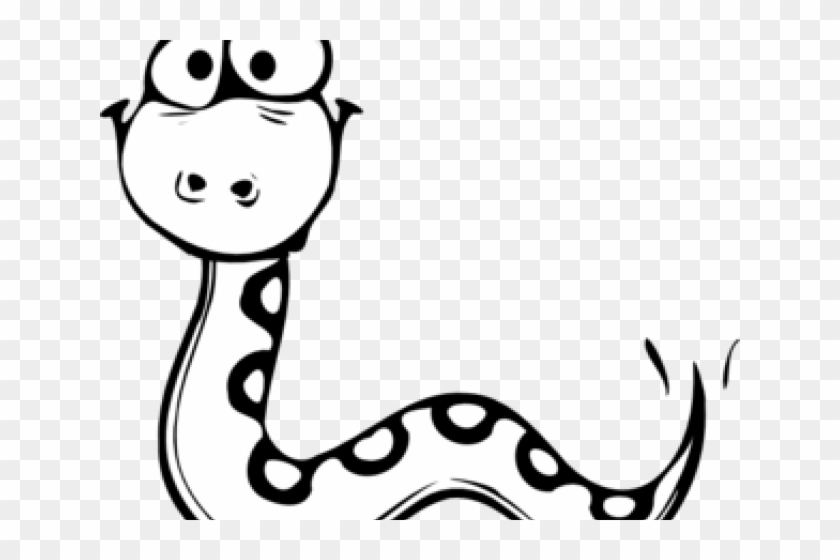 Drawn Snake Outline - Cartoon Snake Black And White - Free Transparent PNG  Clipart Images Download