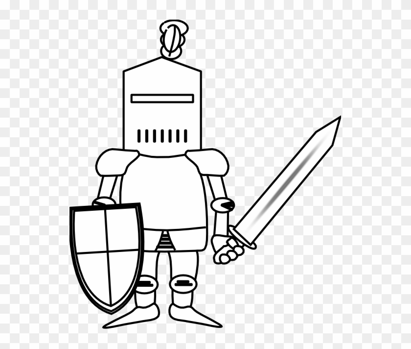 Png Freeuse Knight Clipart Black And White - Knight Clip Art #1360911