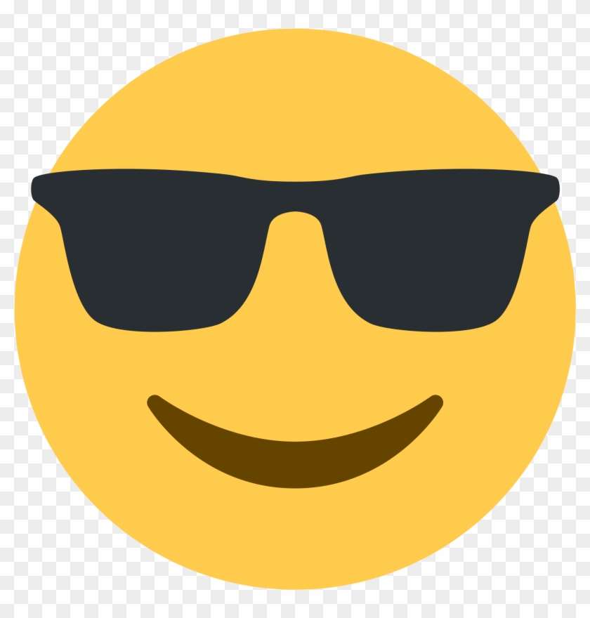 Sunglass Emoji Png - Emojis De Twitter Png #1360937