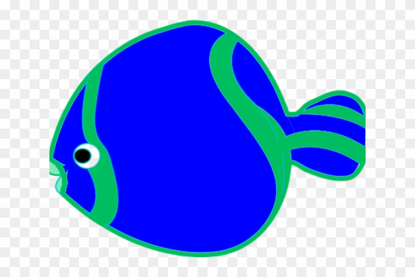 Rock Clipart Underwater - Blue Fish Clip Art #1360974